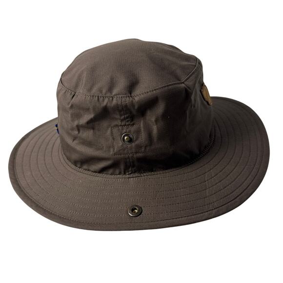 Fjällräven Boonie Bucket Hat Abisko Dark Olive Chin Strap UPF40+ Fold Up Buttons - Picture 5 of 8